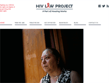 Tablet Screenshot of hivlawproject.org